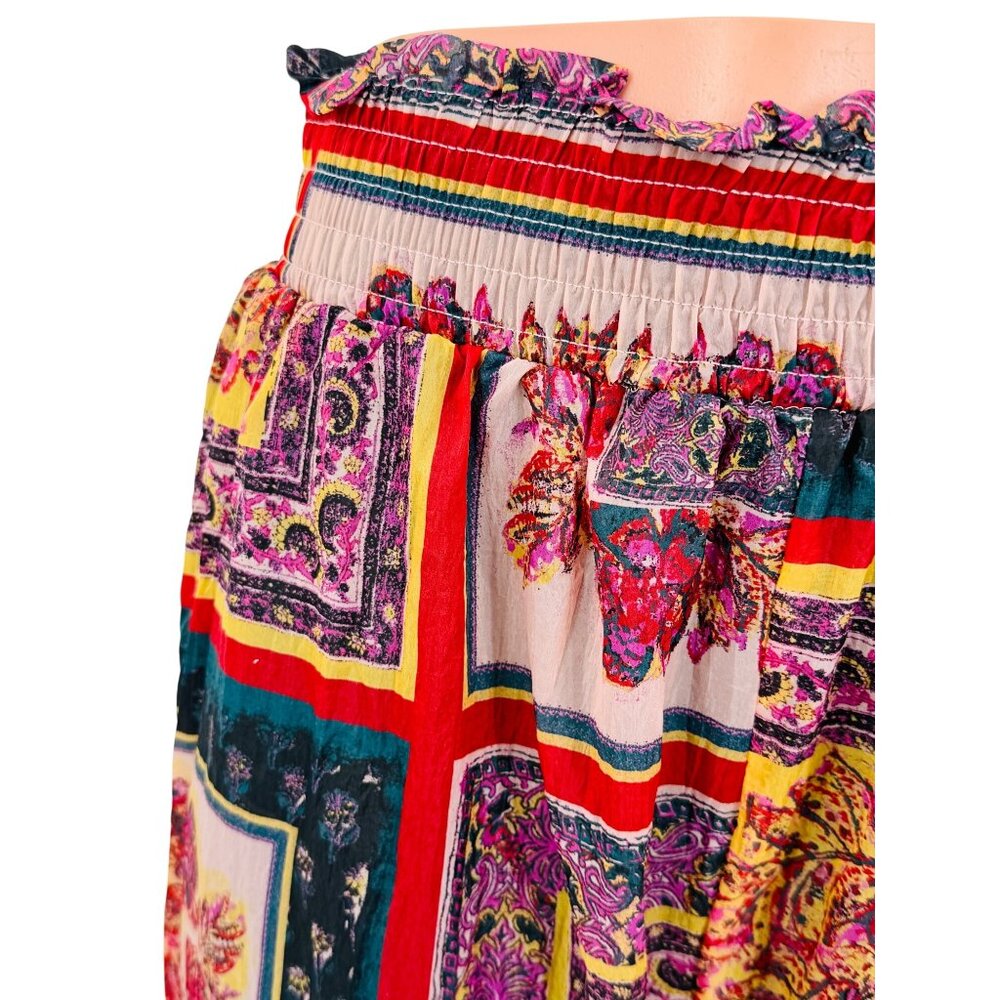 NWT Free People Movement Slouchy Multicolored Tapestry Printed Pants - Picture 3 of 16